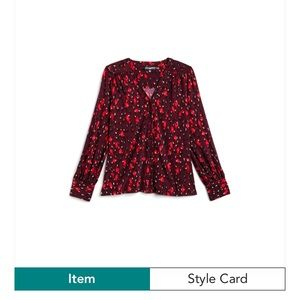 Karl Lagerfeld Paris 2x Button down nwt burgundy and black